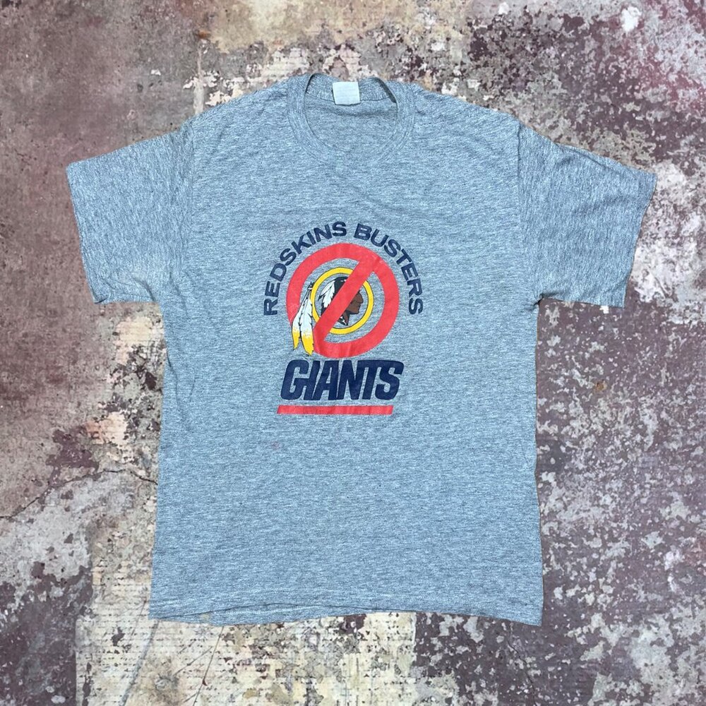90s New York Giants Redskins Busters NFL Vintage Grey Spring Ford T-Shirt XL